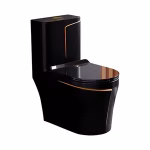 TOILET ONE PIECE BLACK AND GOLD